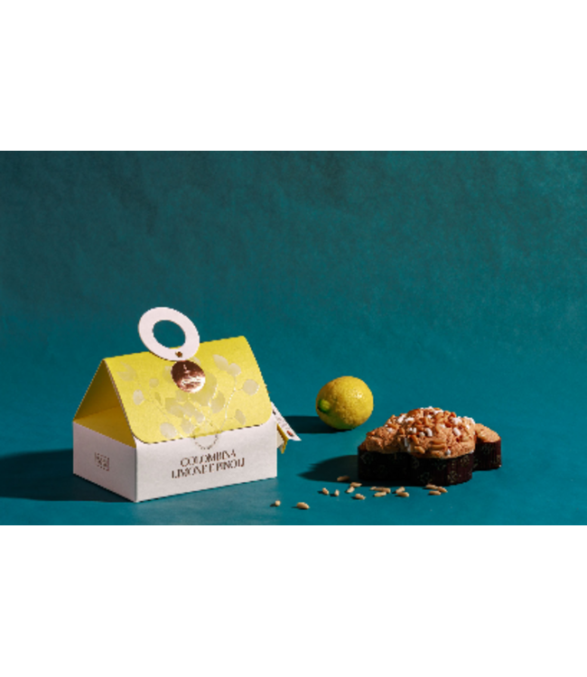 Fiasconaro Colomba met citroen en pijnboompitten - Colombina scatola limone e pinoli 100 gram