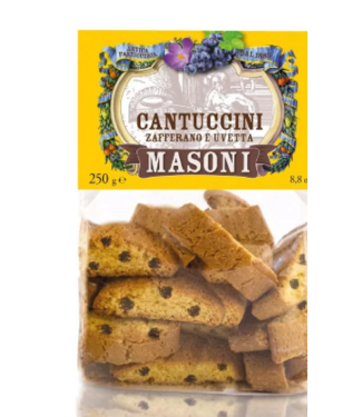 Panforte Masoni Siena Cantuccini met Saffraan en rozijntjes - Zafferano
