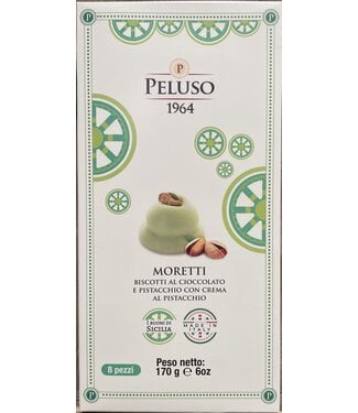 Peluso Siciliaanse Moretti koekjes overgoten met pistache chocolade 170 gram