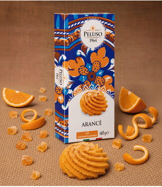 Peluso Amandelkoekjes  Arance uit Sicilië, met sinaasappel
