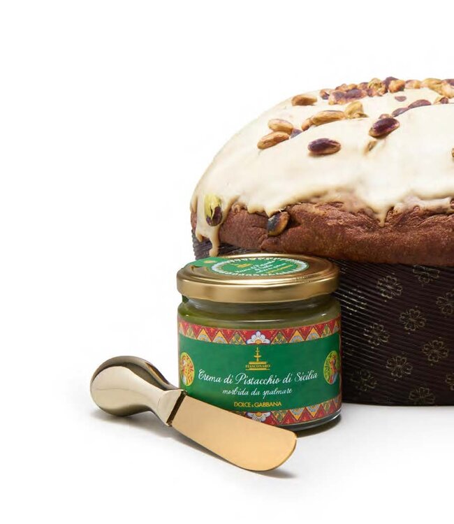 Dolce & Gabbana Panettone Witte Chocolade en pistache- IL PANETTONE AL PISTACCHIO DI SICILIA - 500 gram