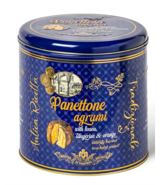 Chiostro di Saronno Panettone met citrusvruchten - in luxe geschenkblik