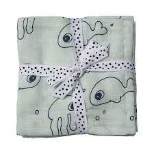 Swaddle 2-pack, Sea friends, Blue-1