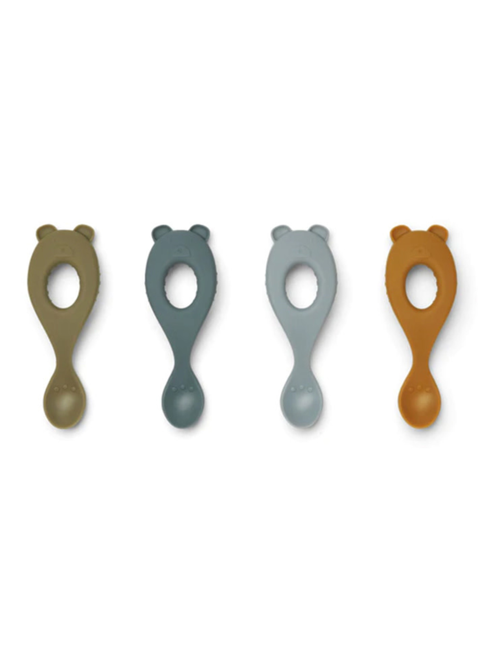 Liewood Liewood - Liva silicone spoon 4-pack - Blue multi mix