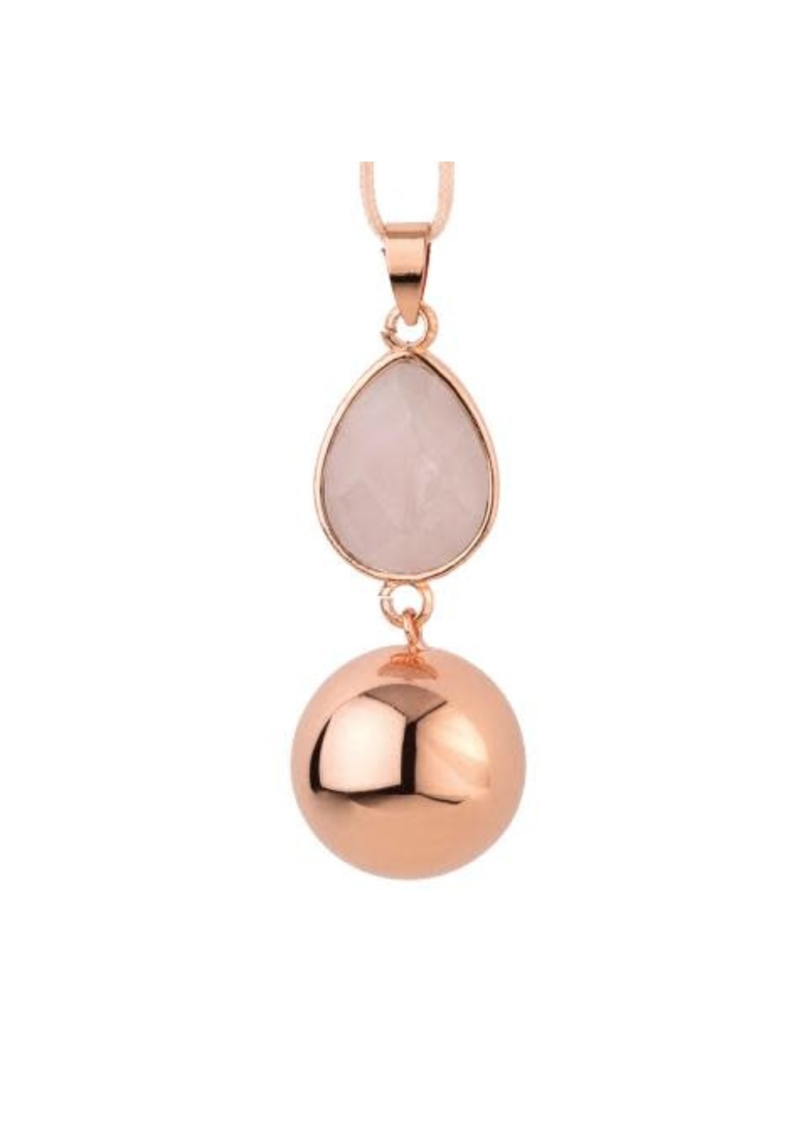 Bola Bola - Rose gold - faceted pink drop