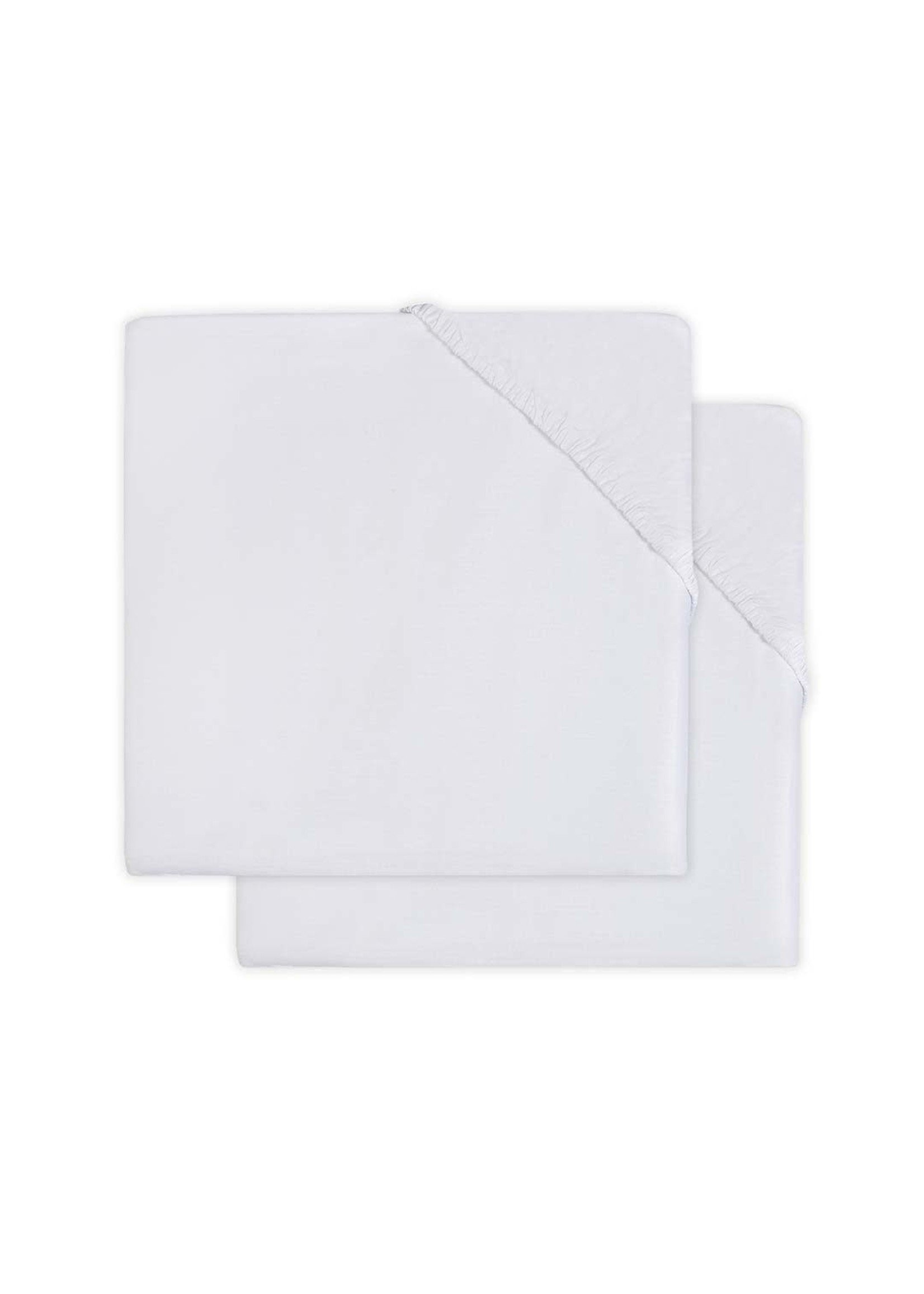 Jollein Hoeslaken Katoen 40x80cm White (2pack)