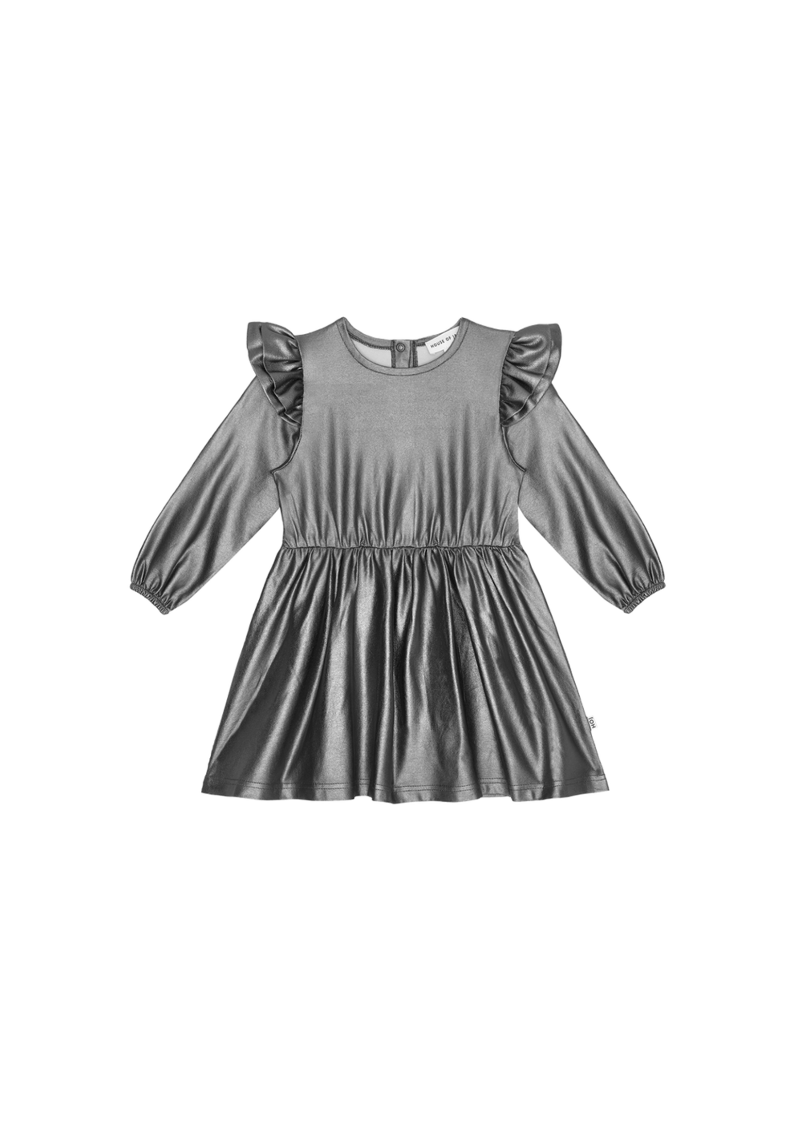 House of Jamie Metallic Dress Grey