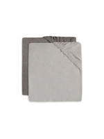 Jollein Aankleedkussenhoes Badstof 50x70cm Soft Grey/Storm Grey (2p)