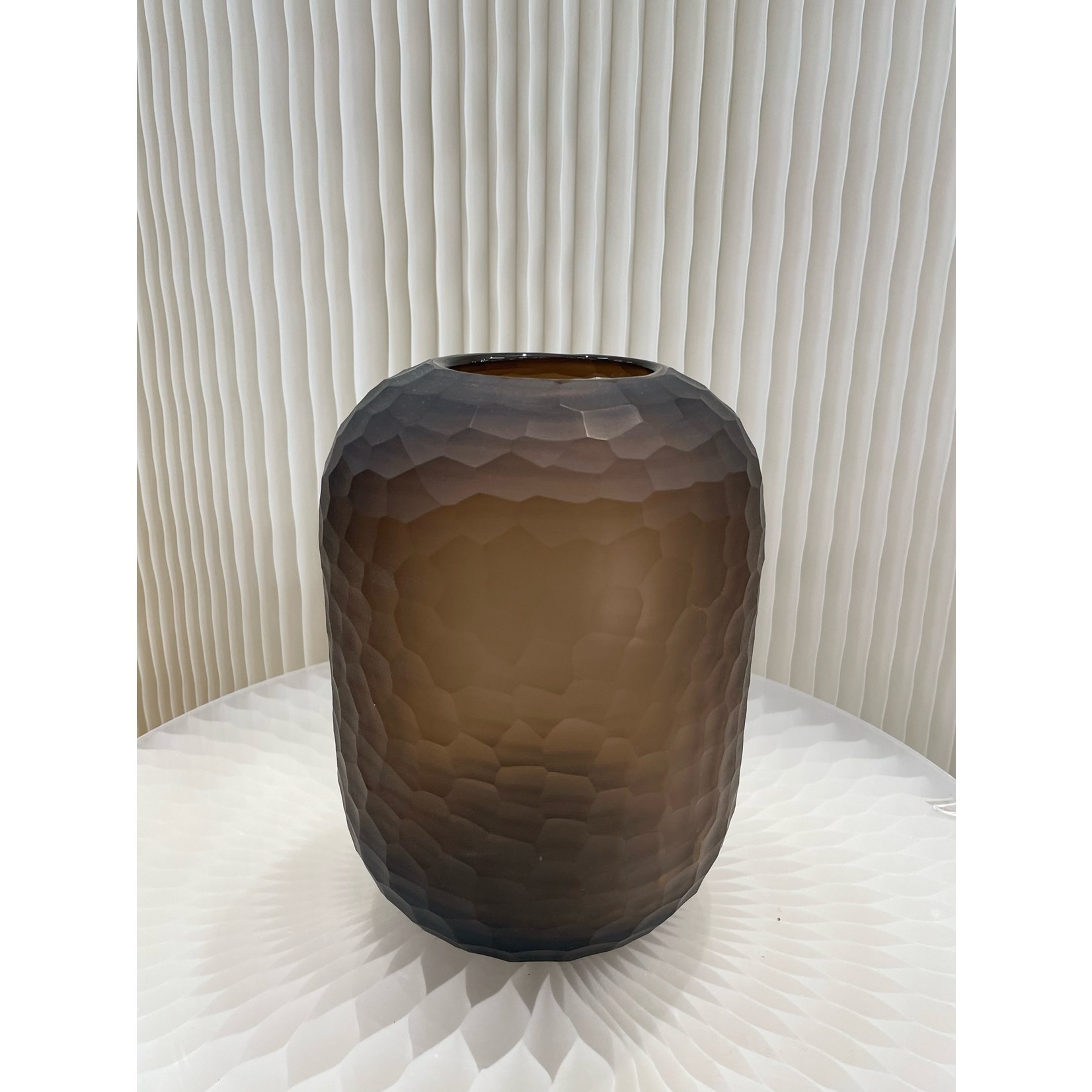 No Label Vaas Glas Donker Bruin  M
