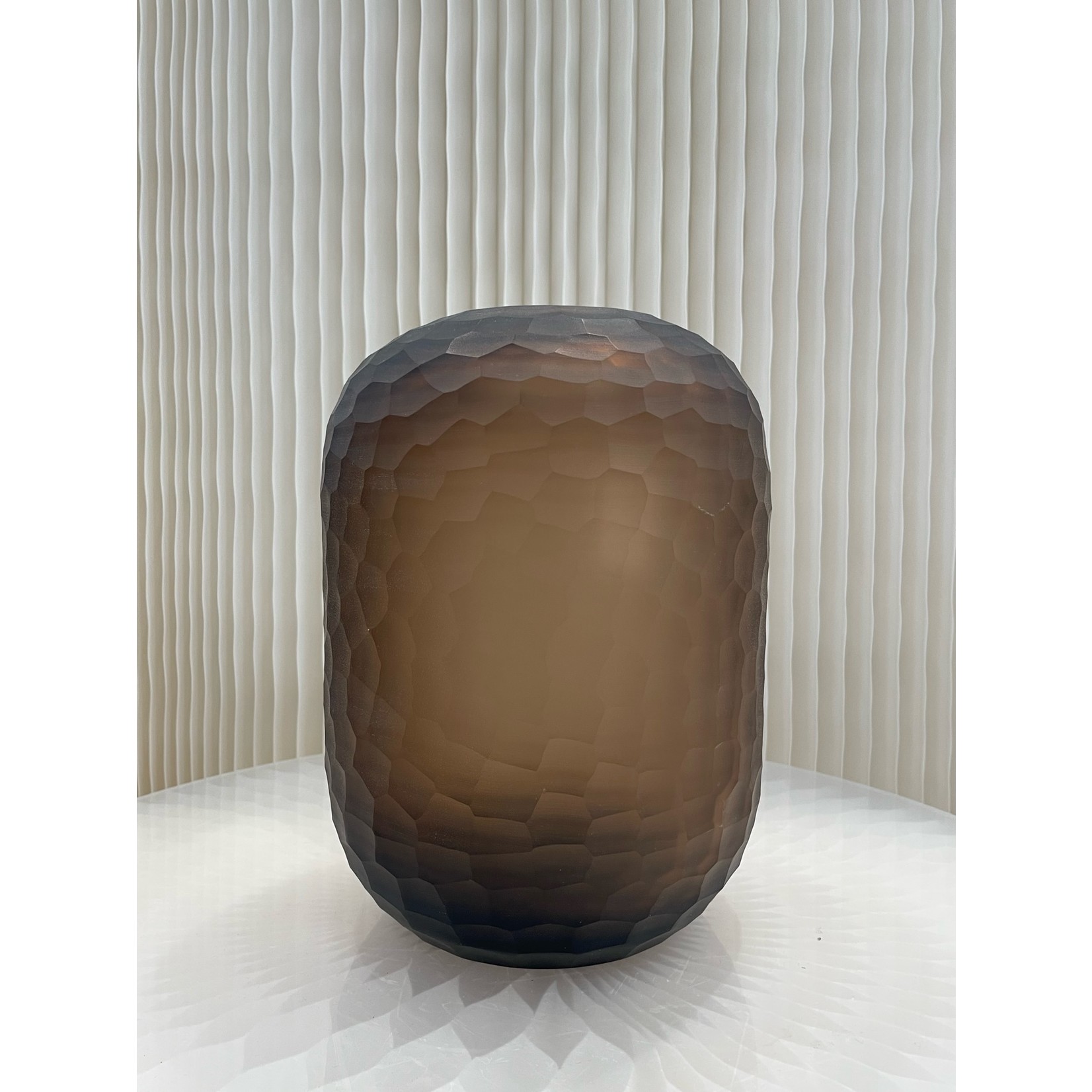 No Label Vaas Glas Donker Bruin  M