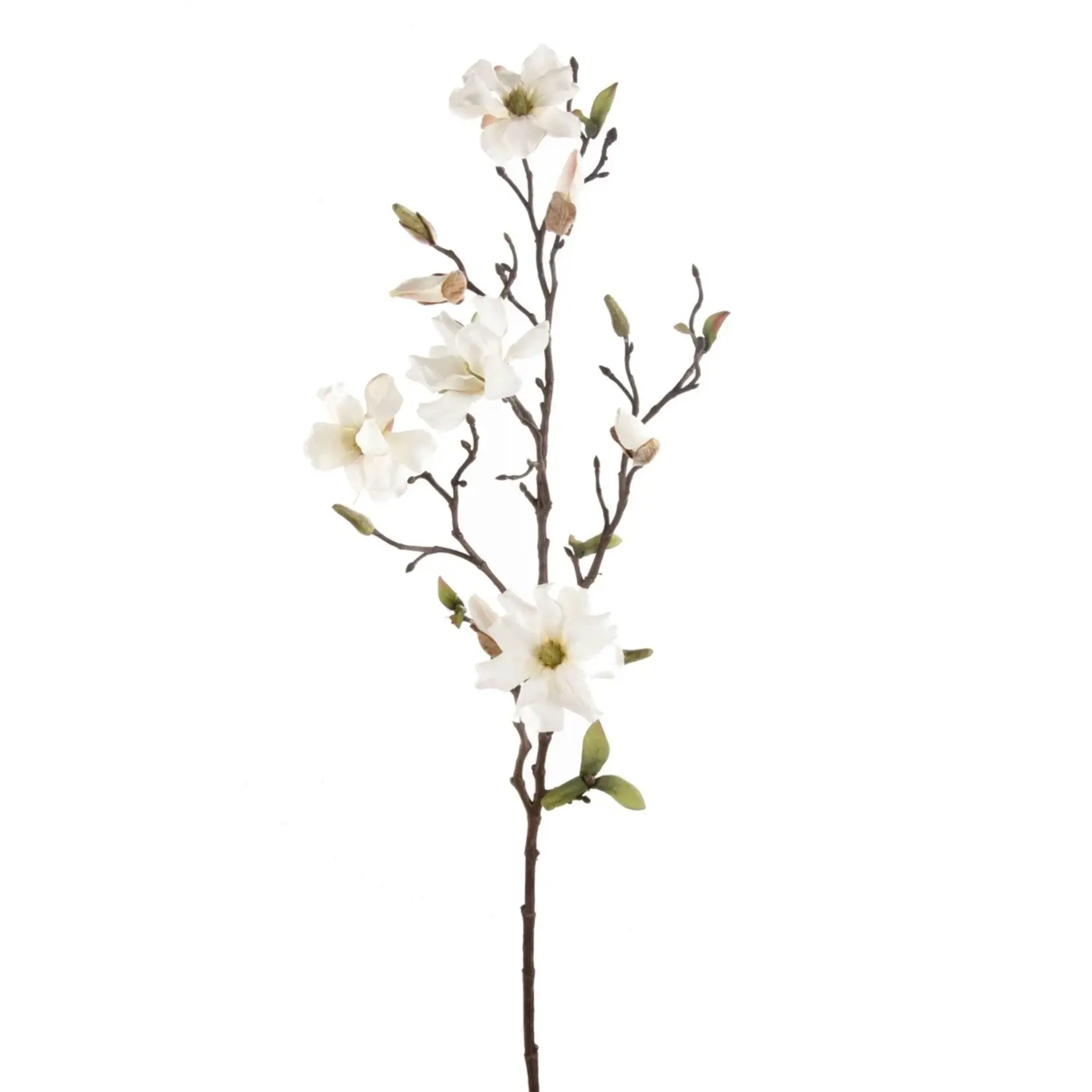 Emerald Emerald Zijden Kunstbloemen Magnolia Wild Tak Wit Creme  74.707