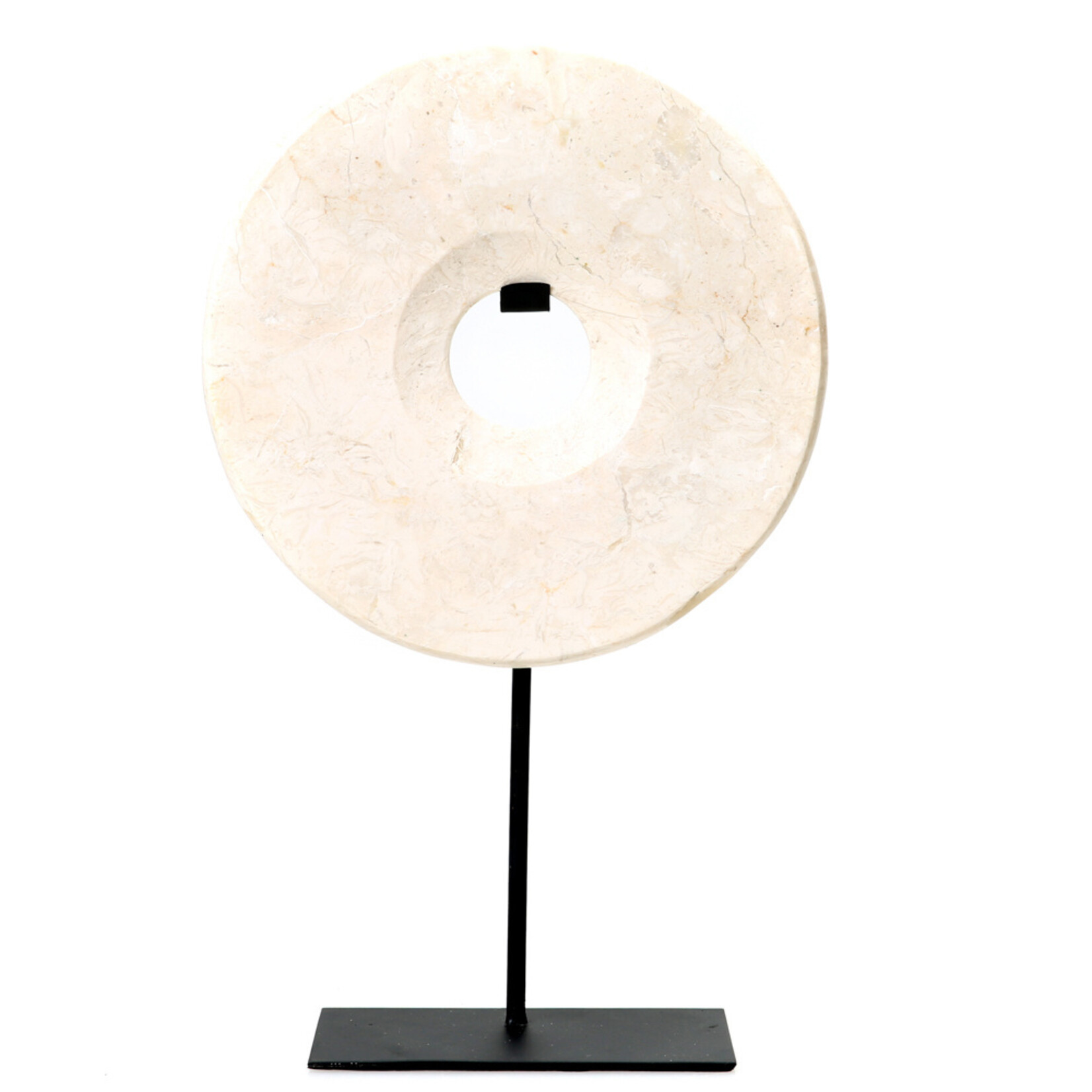 Bazar Bizar Bazar Bizar The Marble Disc on Stand White - L