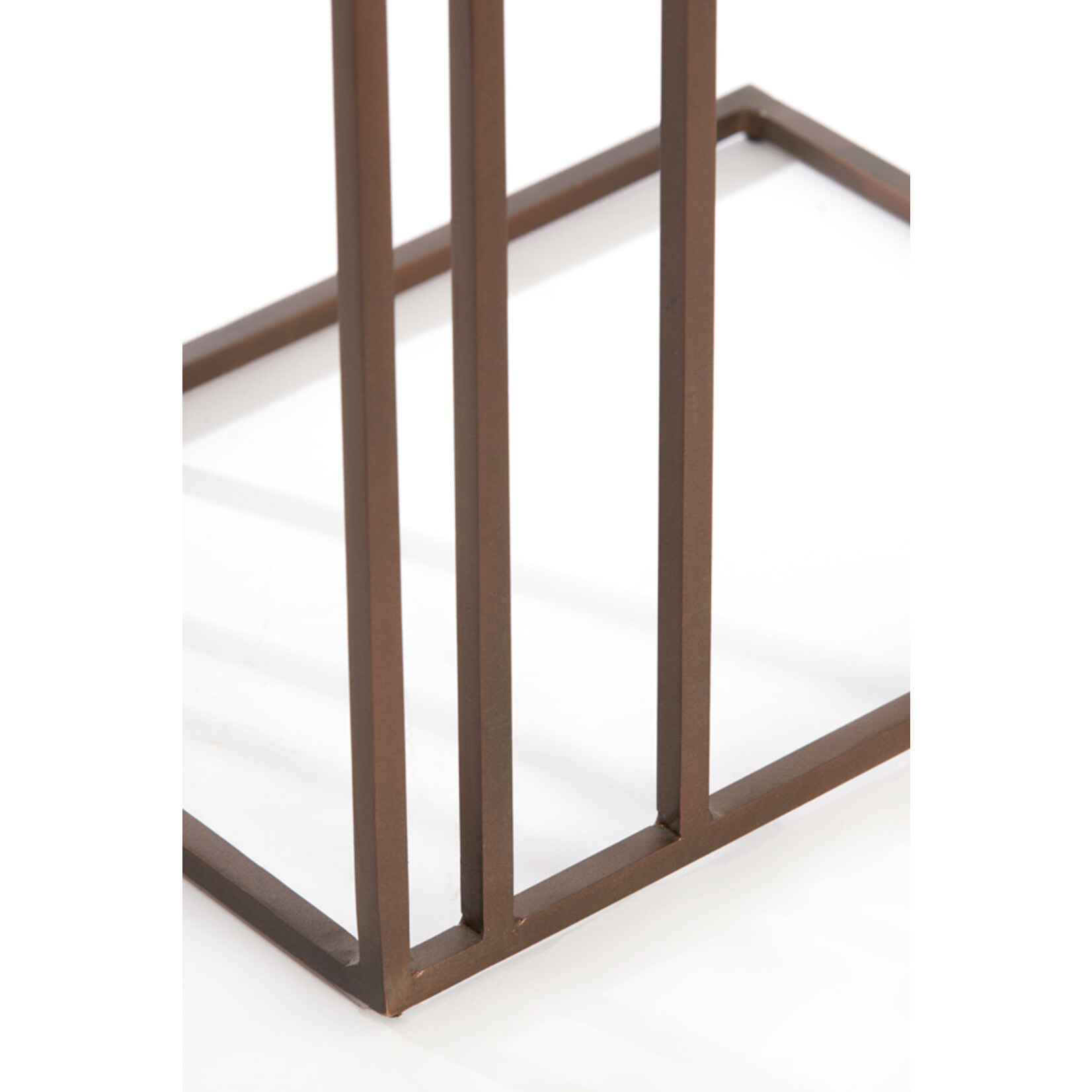 Light & Living Light & Living Side Table ROSHAN Travertine Brown & Dark Brown 41x31x66 cm