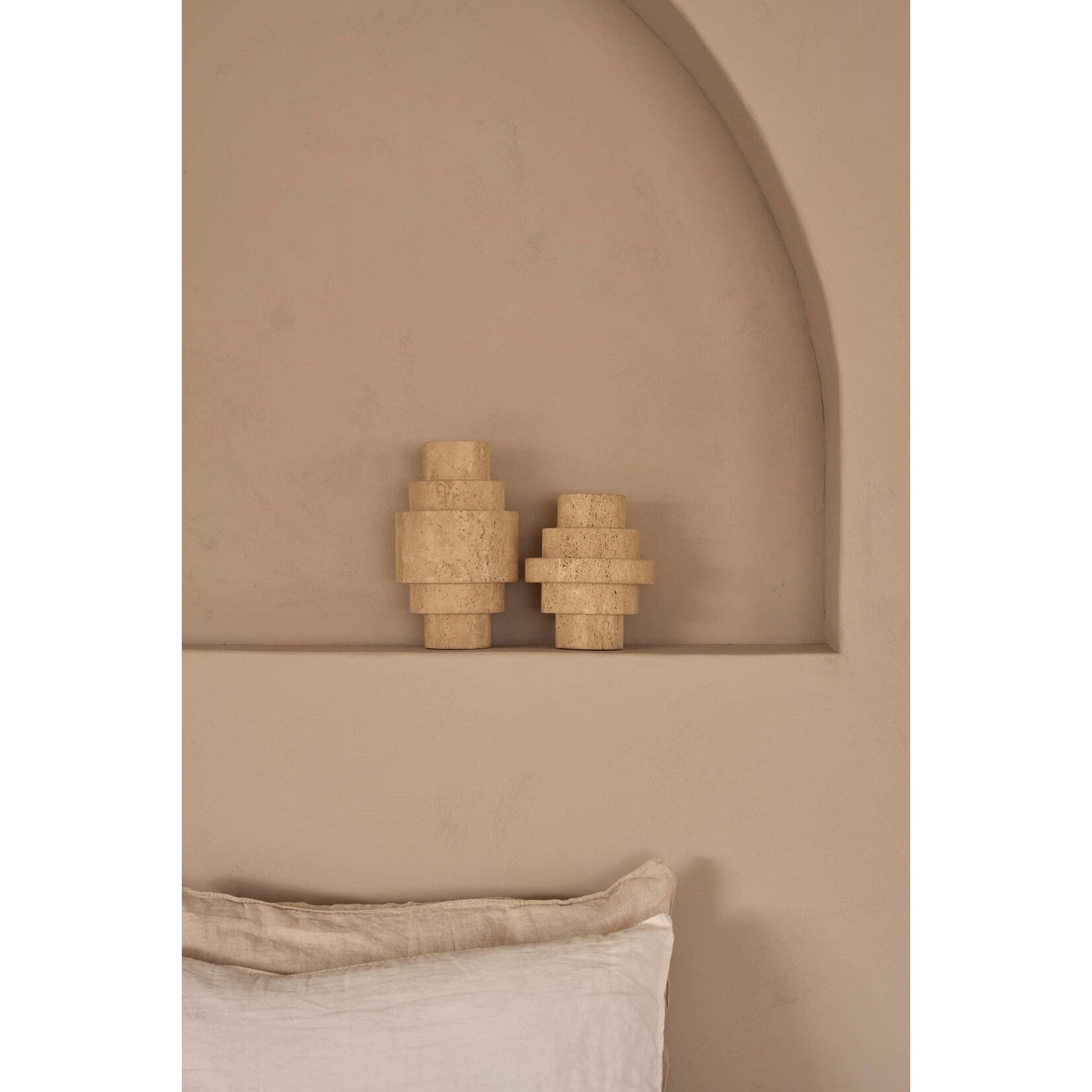 Mooisa Mooisa Travertine Agano Vase M