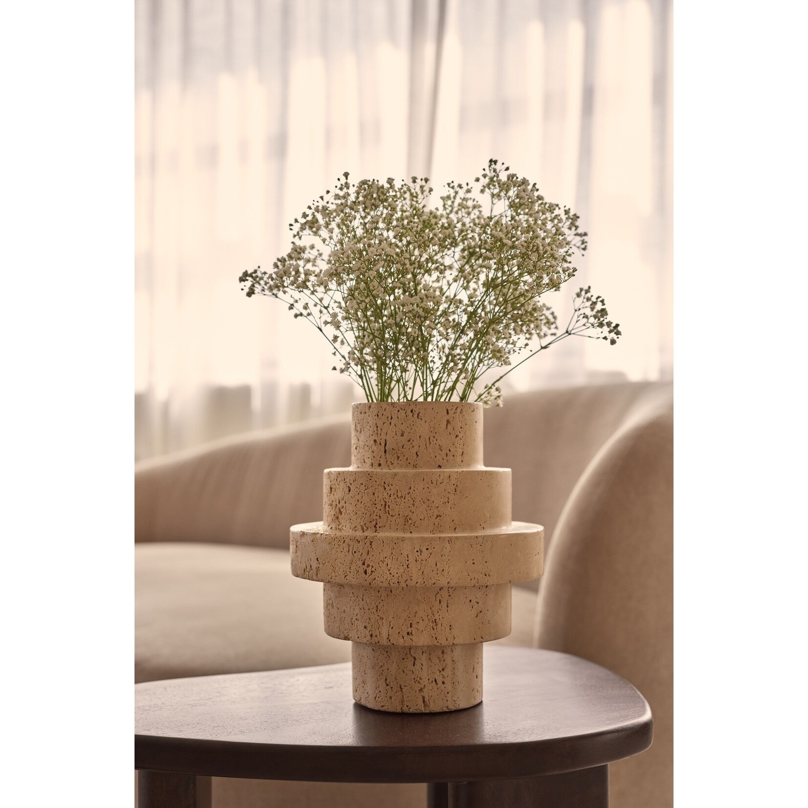 Mooisa Mooisa Travertine Agano Vase M