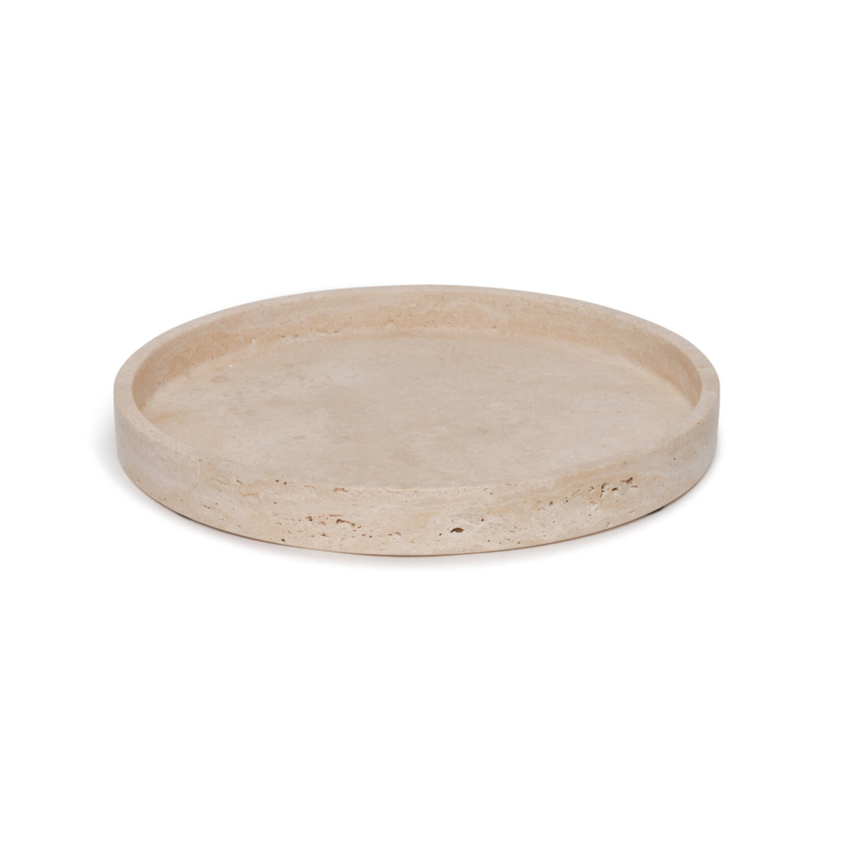 Mooisa Mooisa Tray Round With Edge Travertine Ø30cm