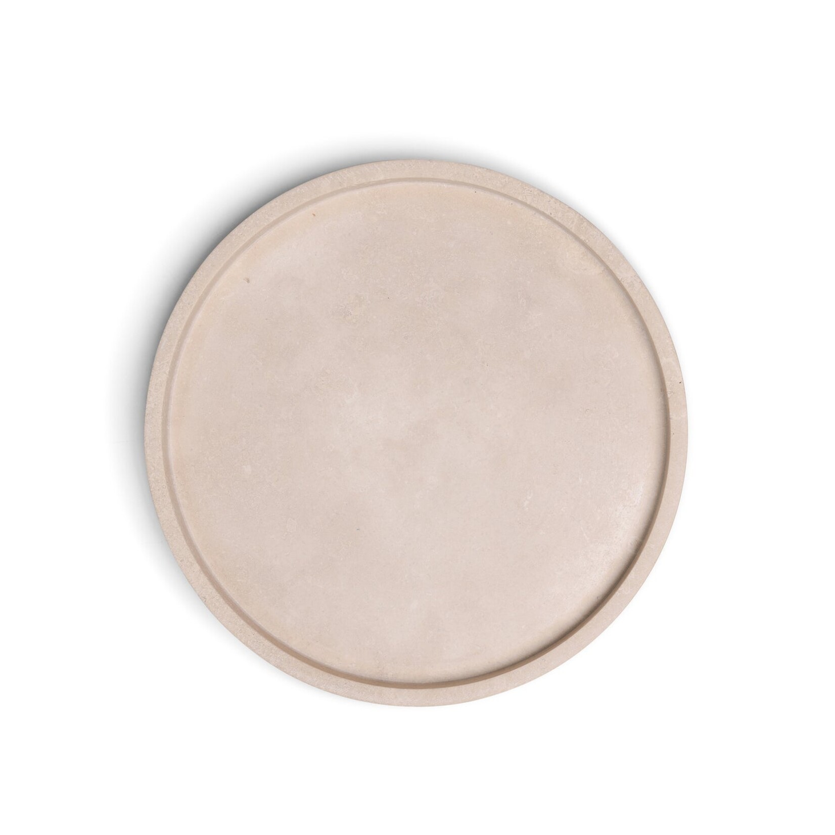 Mooisa Mooisa Dienblad Rond Met Rand Travertine Ø30cm