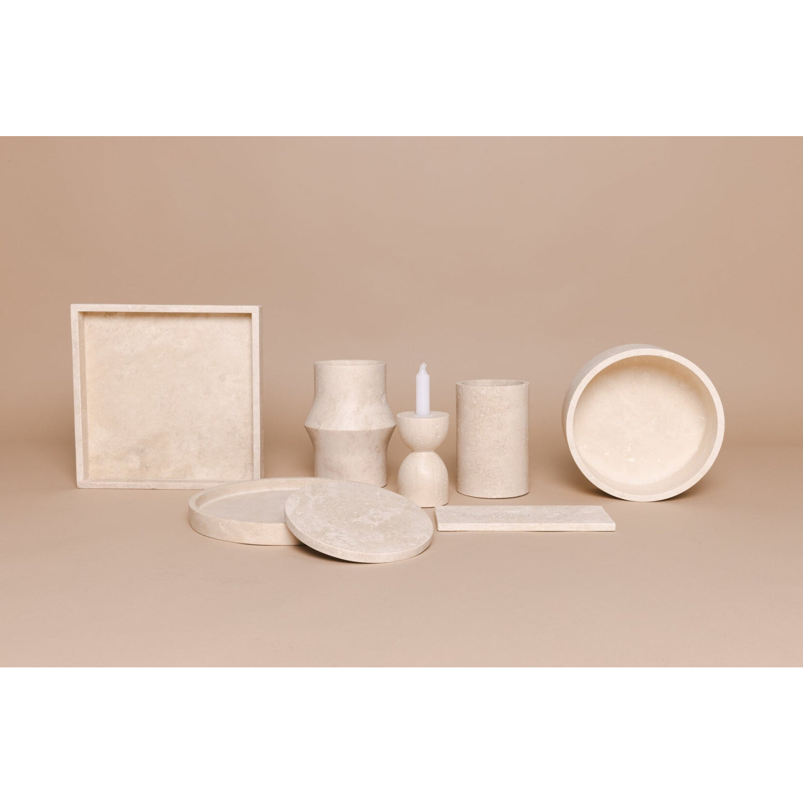 Mooisa Mooisa Square Tray Travertine 30 x 30 cm