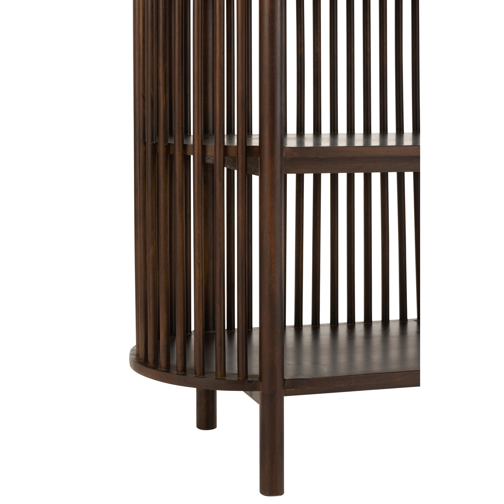 J-Line J-Line Rack Conie 5 Shelves Mango Wood Dark Brown