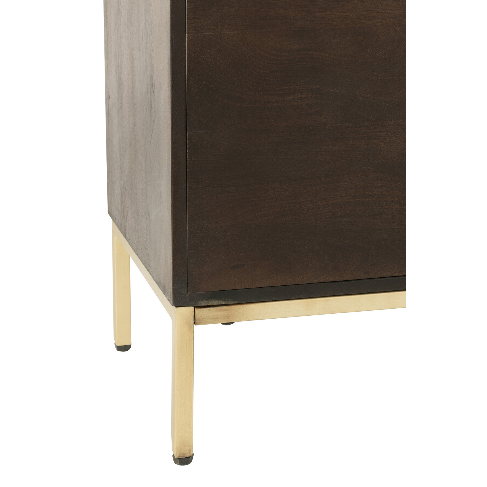 J-Line J-Line Cupboard 2 Doors Mango Wood/Iron Brown/Gold