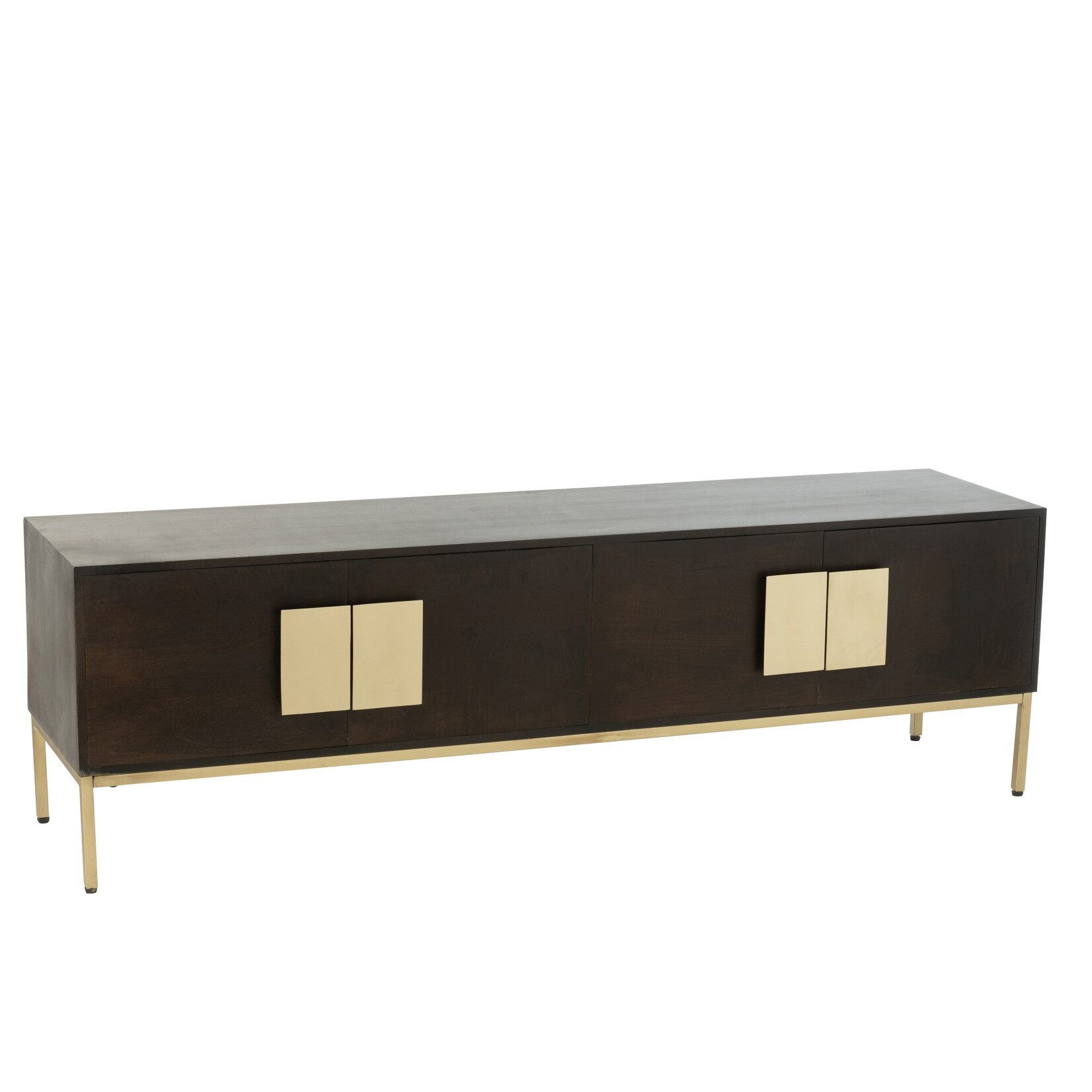 J-Line J-Line Tv Stand 2 Doors Mango Wood/Iron Brown/Gold