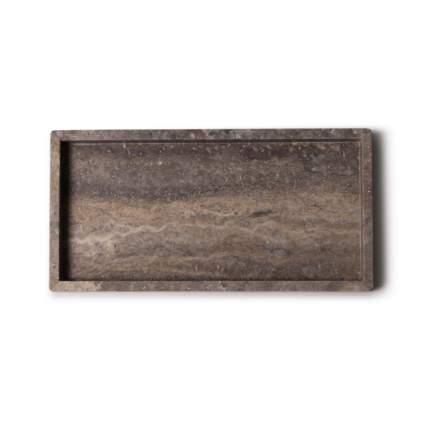 Mooisa Mooisa Rectangle Tray Titanium Travertine 15 x 30 cm