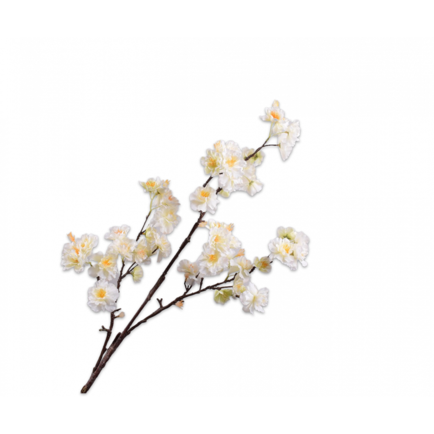 Silk-ka Silk-ka Silk Artificial Flowers Blossom Branch White 150005