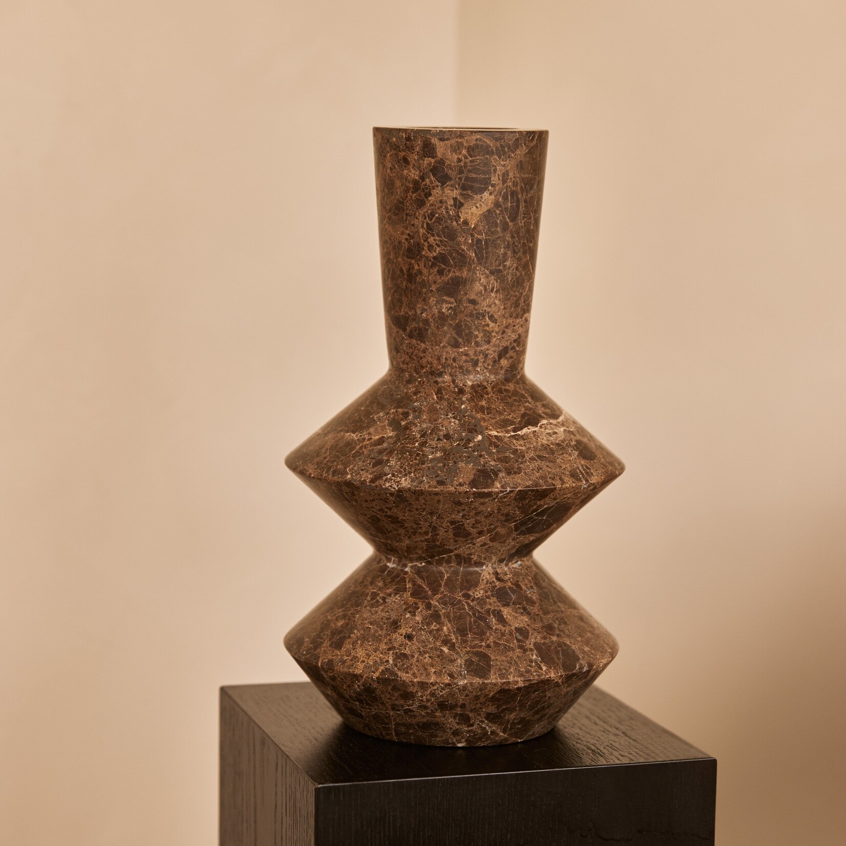 Mooisa Mooisa Rhombus Brown Marble Dark Emperador H35cm