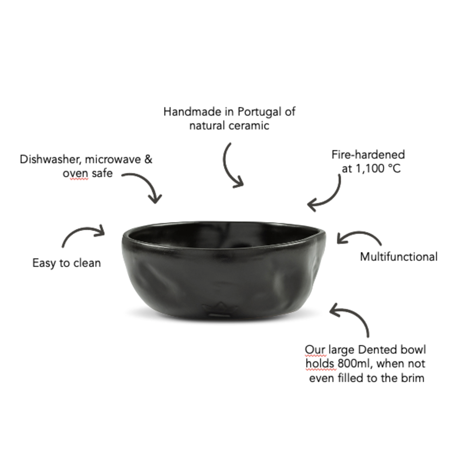 Dutchdeluxes Dutchdeluxes Dented Bowl L Black Matt