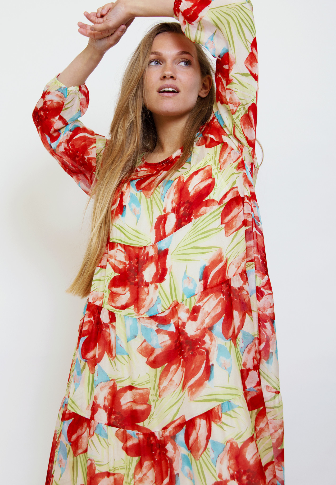 BOHEMIAN DRESS LONG JUNGLE FLOWER - Benben Gypsy Boho Dress