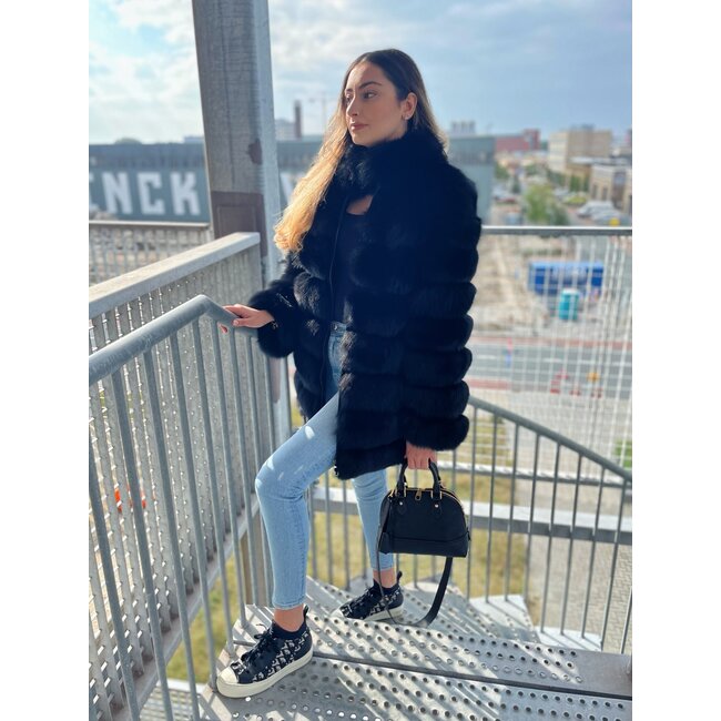 AZALEA furcoat black