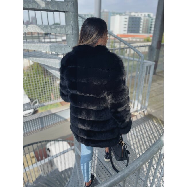 AZALEA furcoat black