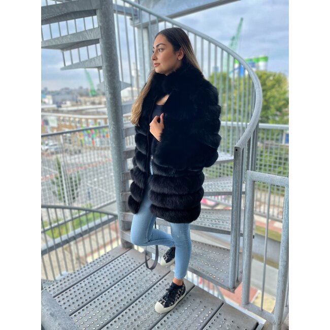 AZALEA furcoat black