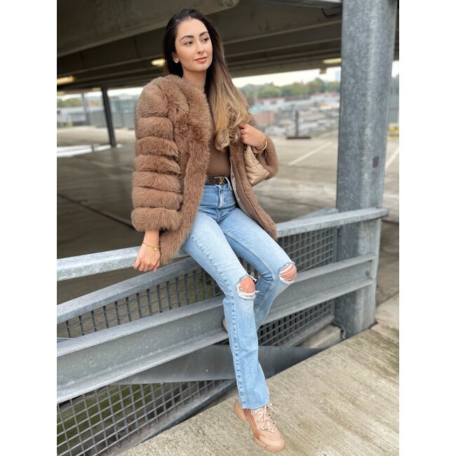 CEASAR furcoat camel