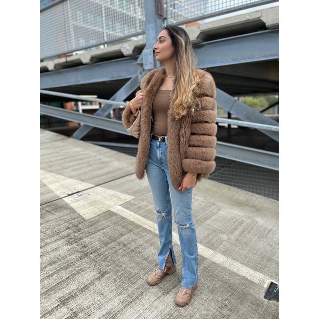 CEASAR furcoat camel