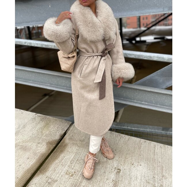ALPACA coat taupe