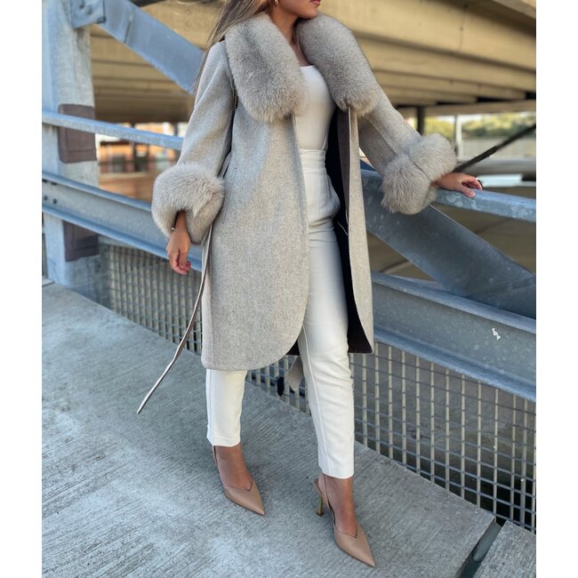 ALPACA coat taupe