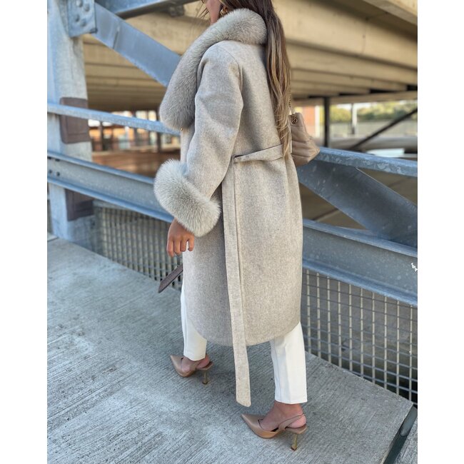 ALPACA coat taupe