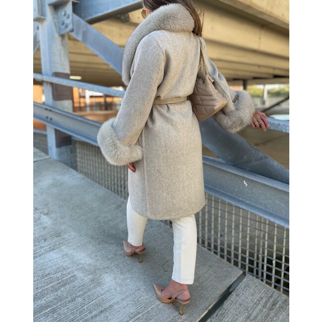 ALPACA coat taupe