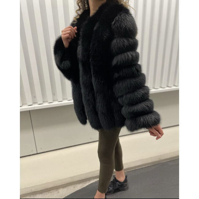 CEASAR furcoat black