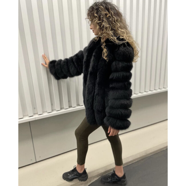 CEASAR furcoat black