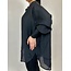 zacht katoenen oversized blouse zwart