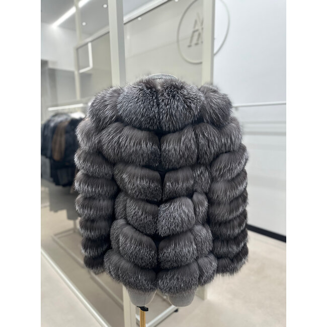 SILVER furcoat grey