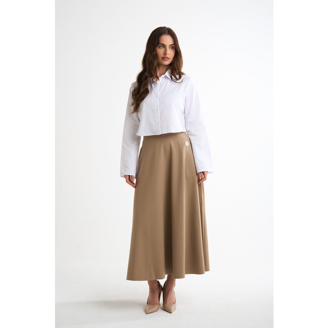 Miss AMOZA pleated essential skirt
