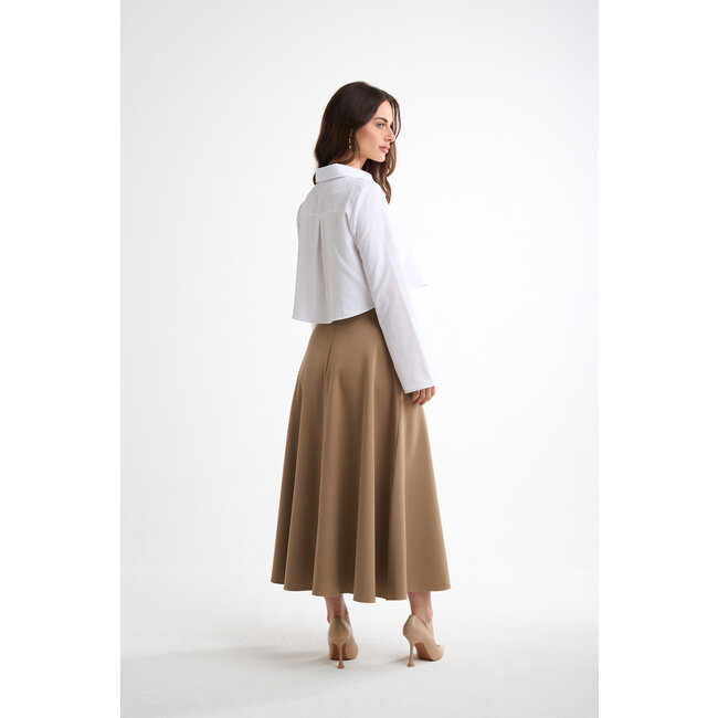 Miss AMOZA pleated essential skirt