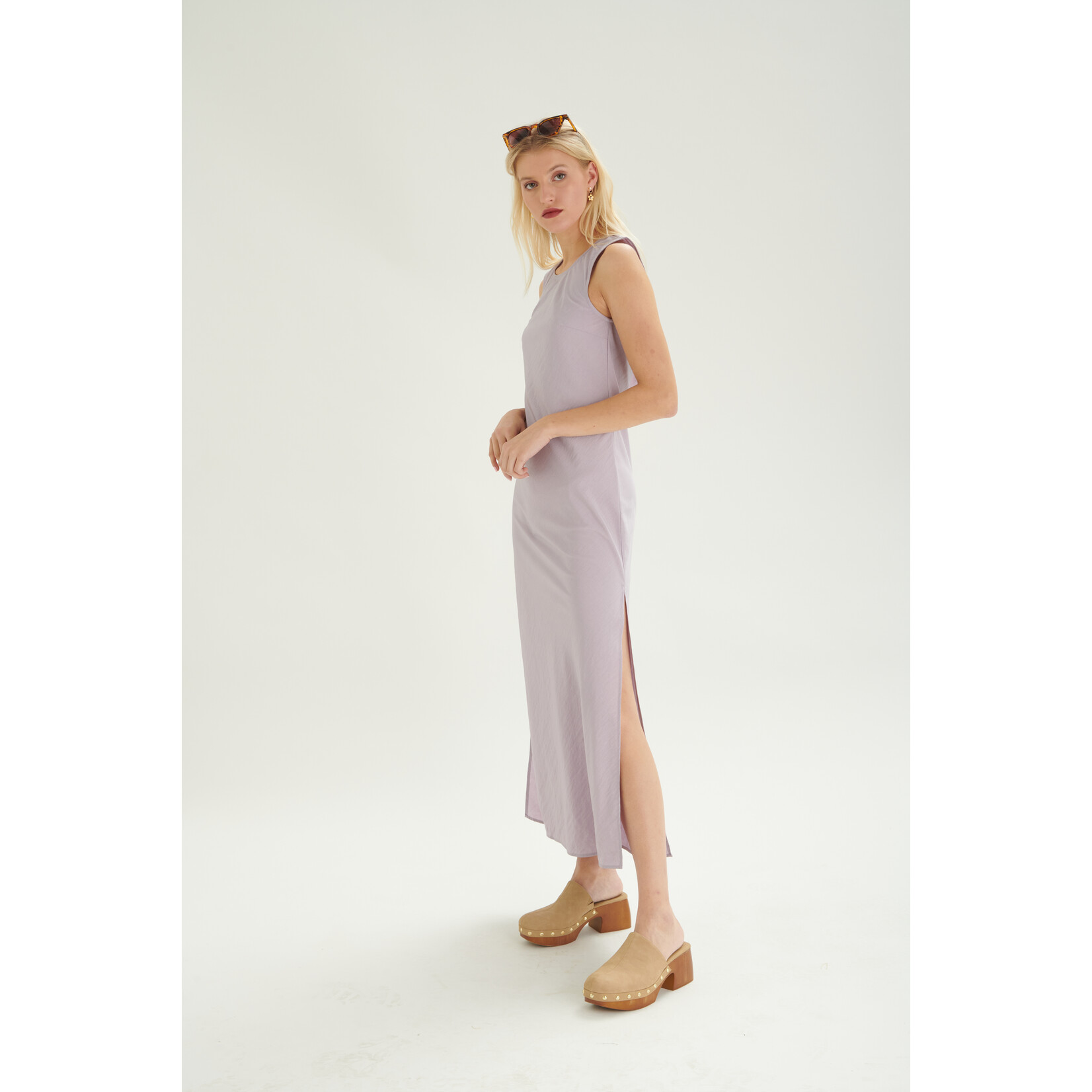 24Colours Lange jurk satijnlook