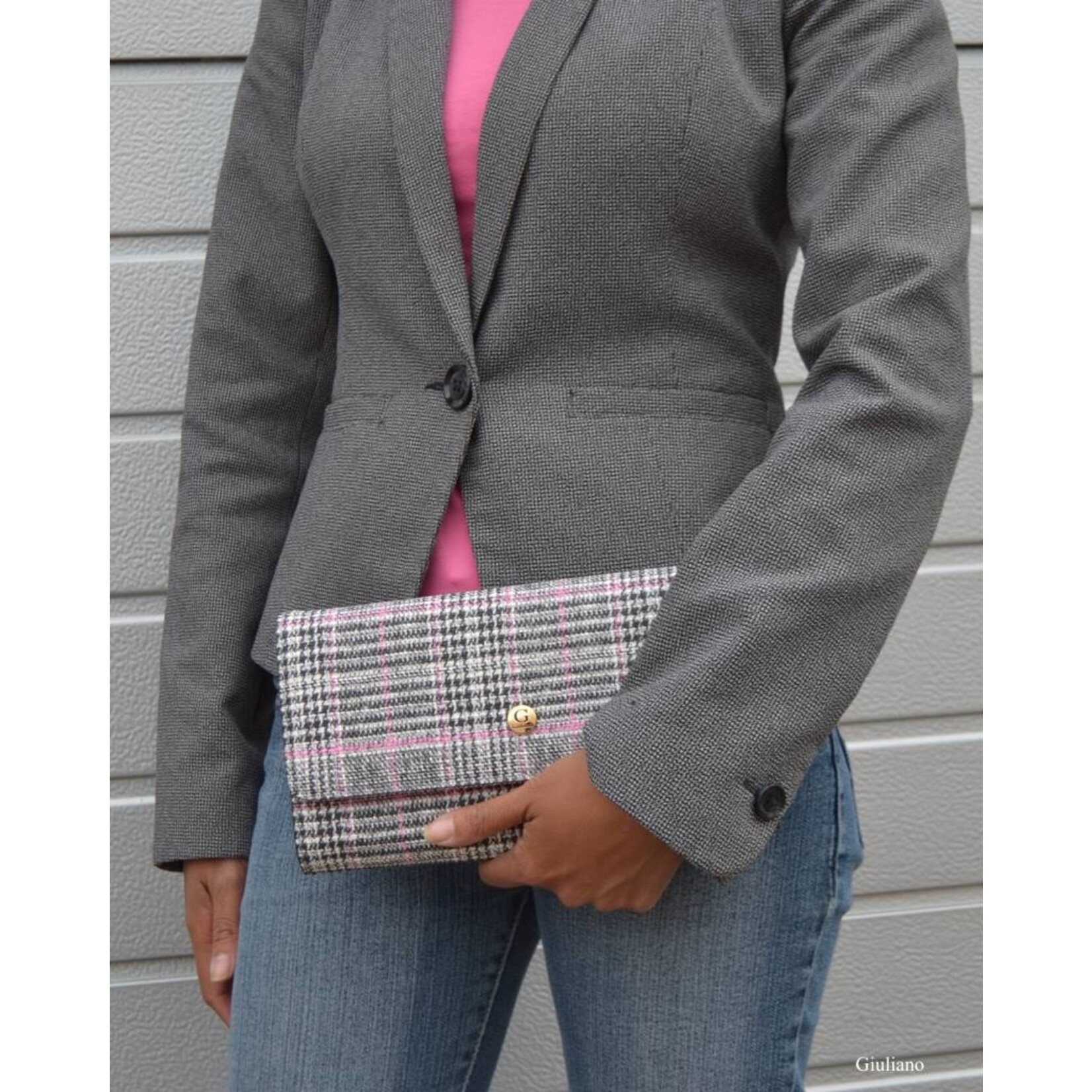 Giuliano Clutch klassiek ruitmotief