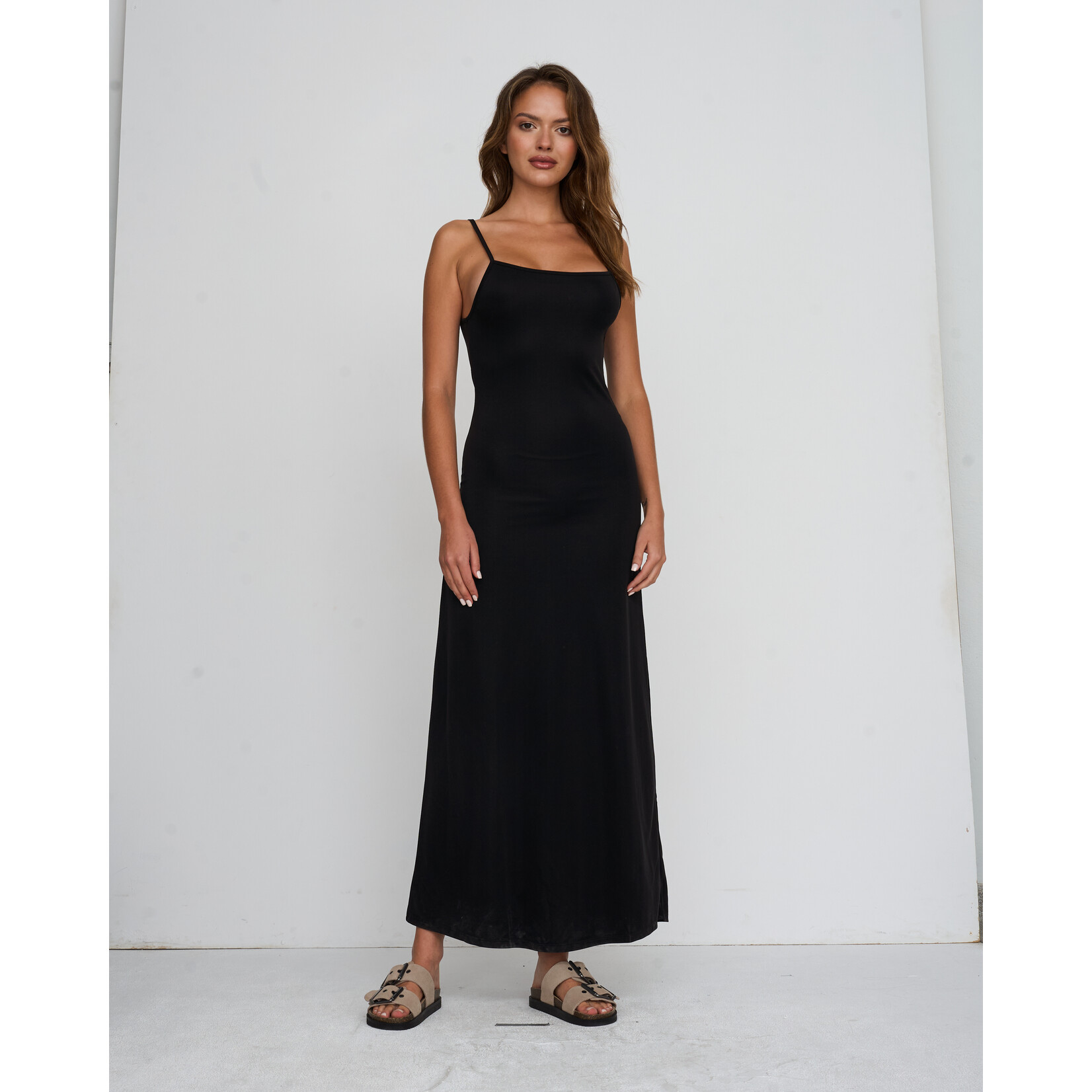 24Colours Lange jurk spaghettibandje