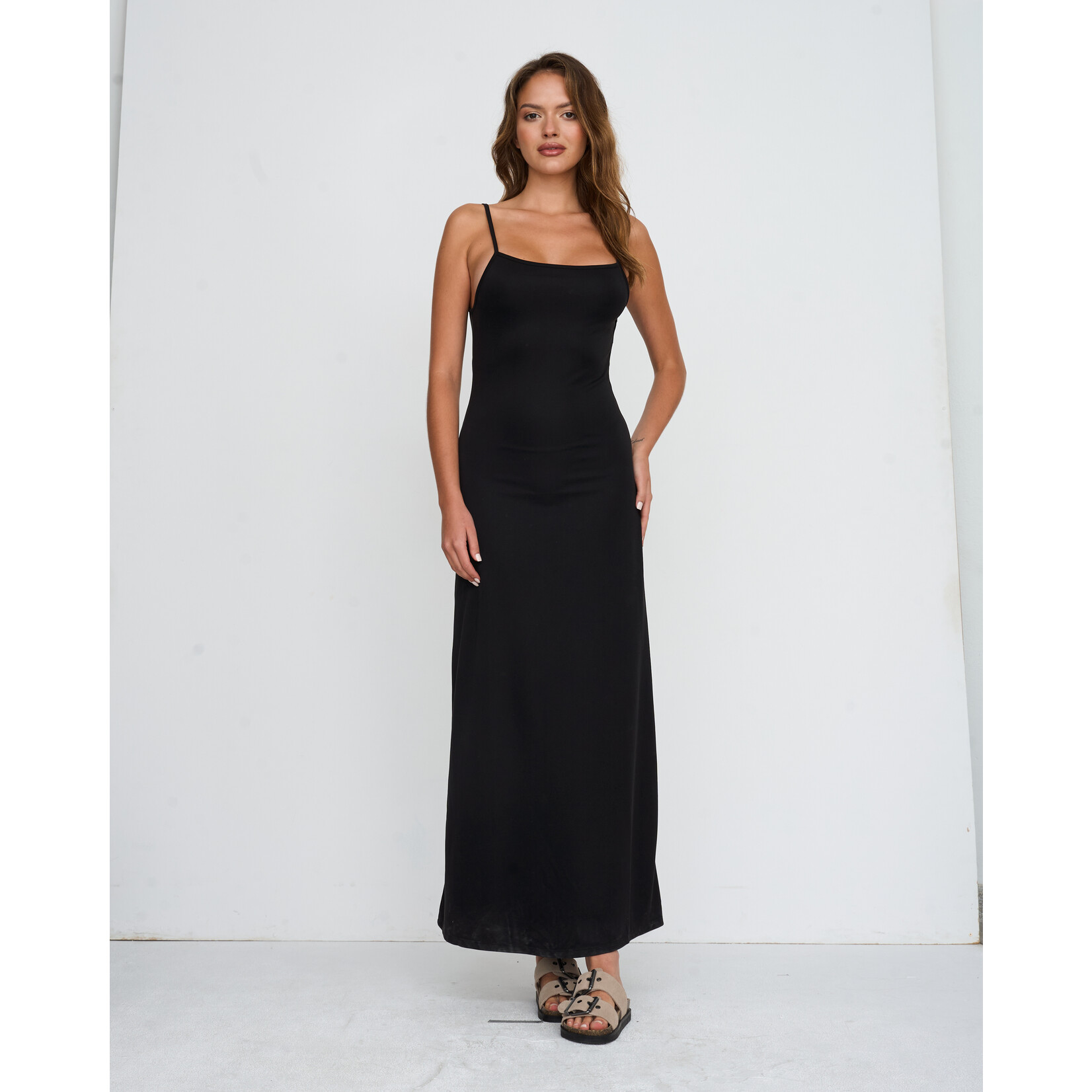 24Colours Lange jurk spaghettibandje