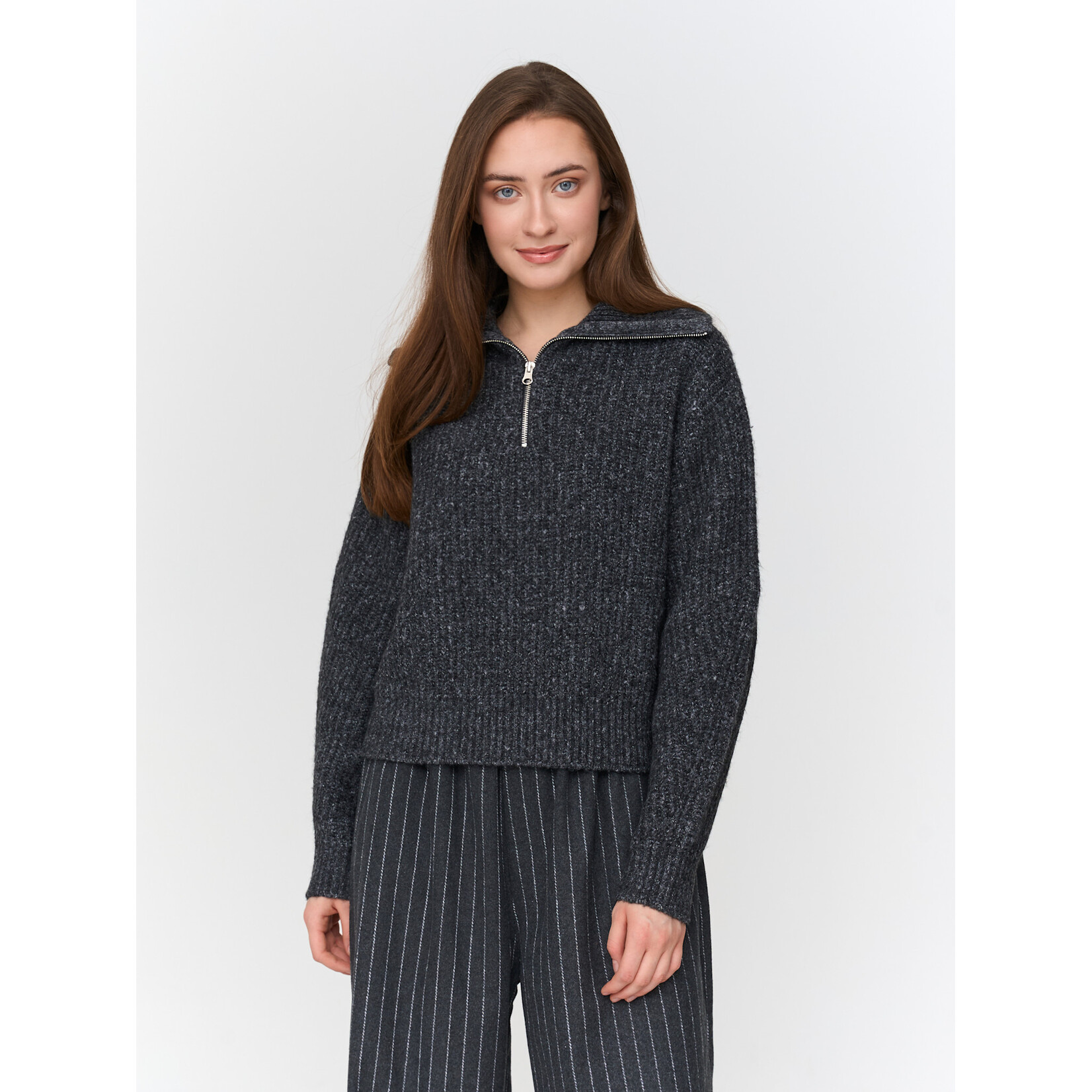 24Colours Pull met rits kraag